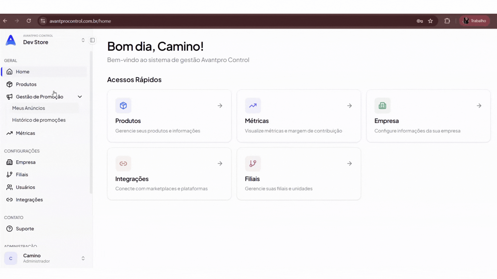 automatize aceite de promoções com o Avantpro Control